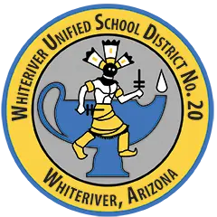 O logotipo do distrito escolar unificado de whiteriver no arizona