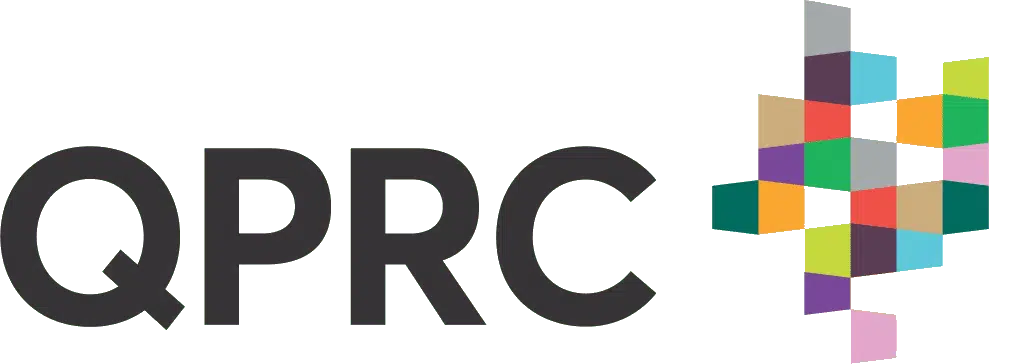 The word qprc is displayed on a green background