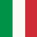 The flag of italy is green white and red