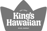 A black and white logo for king s hawaiian