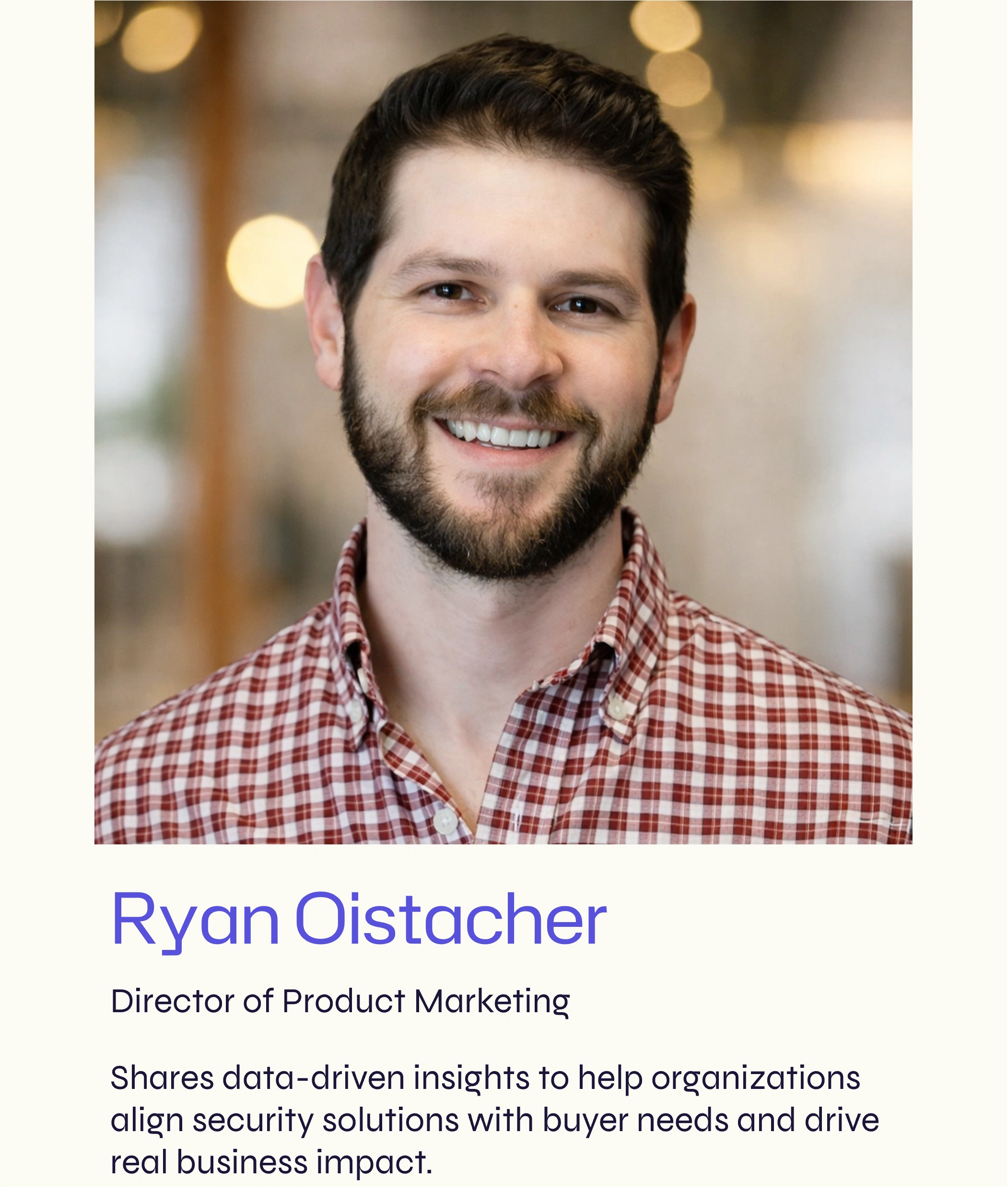 Ryan oistacher director of product marketing