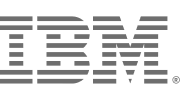 A black and white ibm logo on a black background