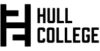 A black and white logo for hull college