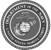 The seal of the united states marine corps is black and white