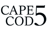 The word cape cod is on a black background