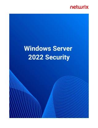 Windows server 2022 security by netwrix