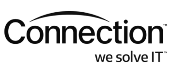 A black and white logo for connection we solve it