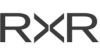 The word rxr is written in black on a black background