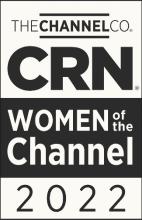 A black and white logo for the channel co women of the channel 2022