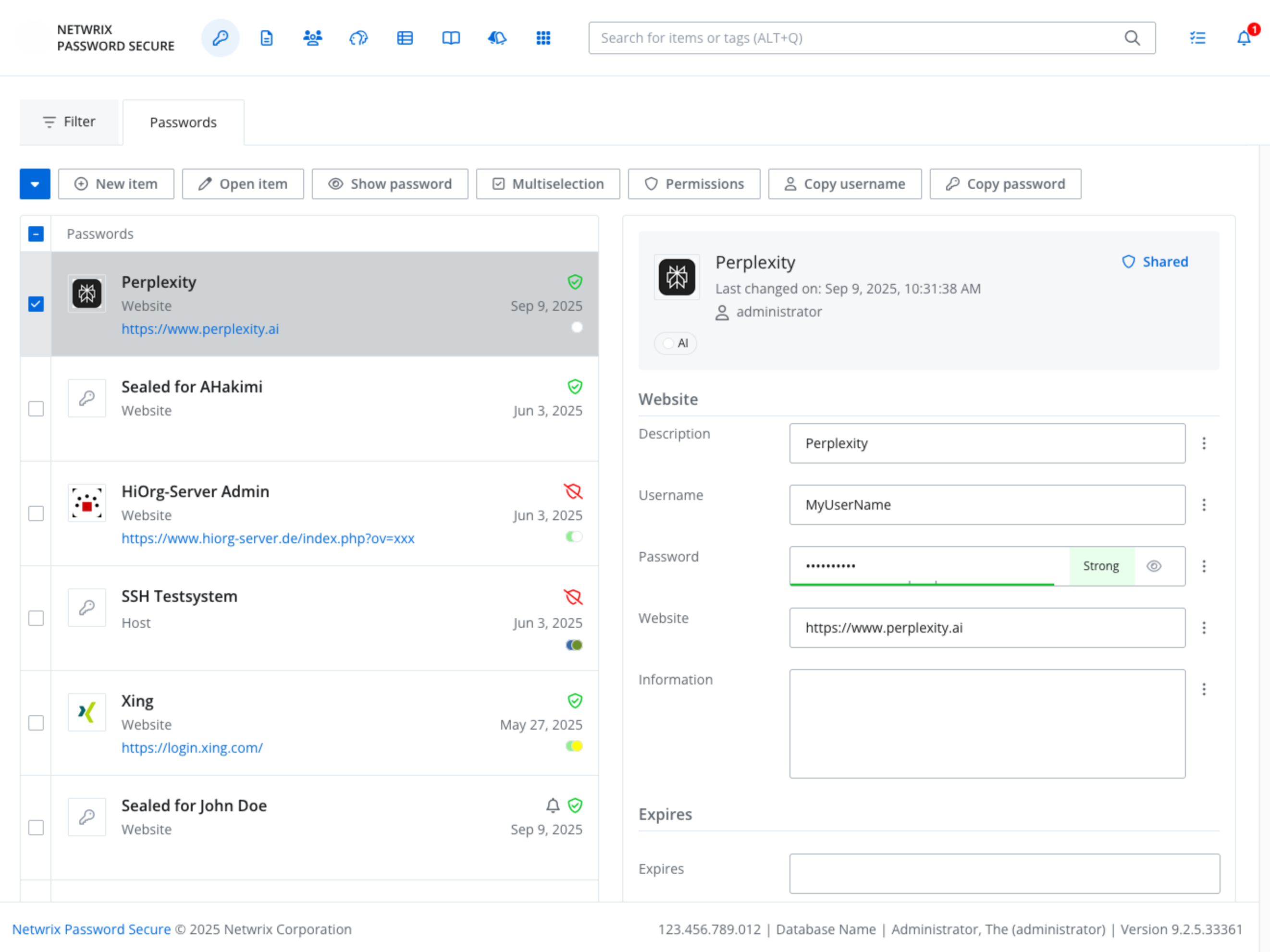 Centralized password vault