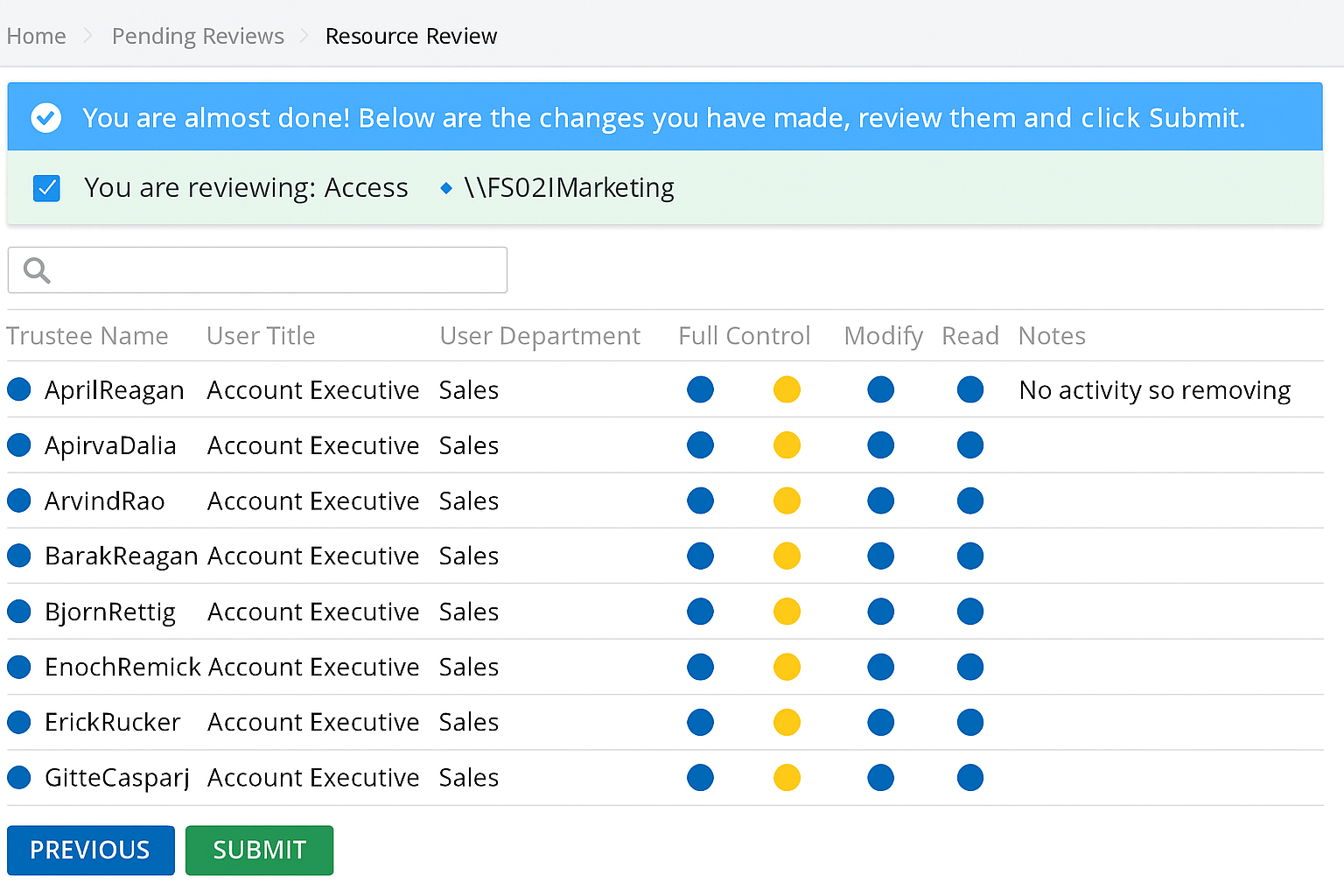 You are almost done below are the changes you have made review them and click submit