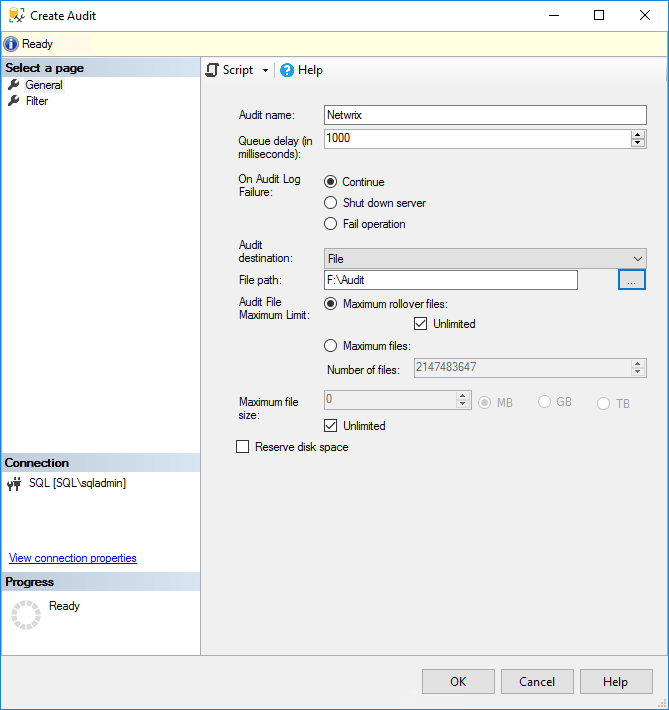 How to Enable SQL Server Audit and Review the Audit Log