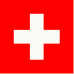 The swiss flag has a white cross on a red background