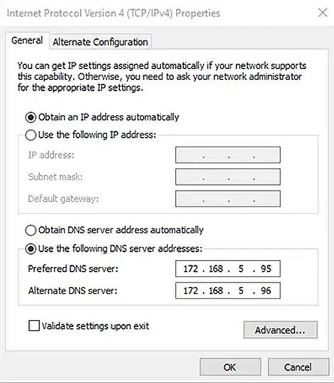 Option 1: Update the Computer’s DNS Client Settings