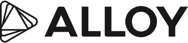 A palavra alloy est escrita em preto em um fundo preto