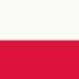 A red and white striped background with a white border