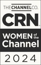 A black and white logo for the channel co women of the channel 2024