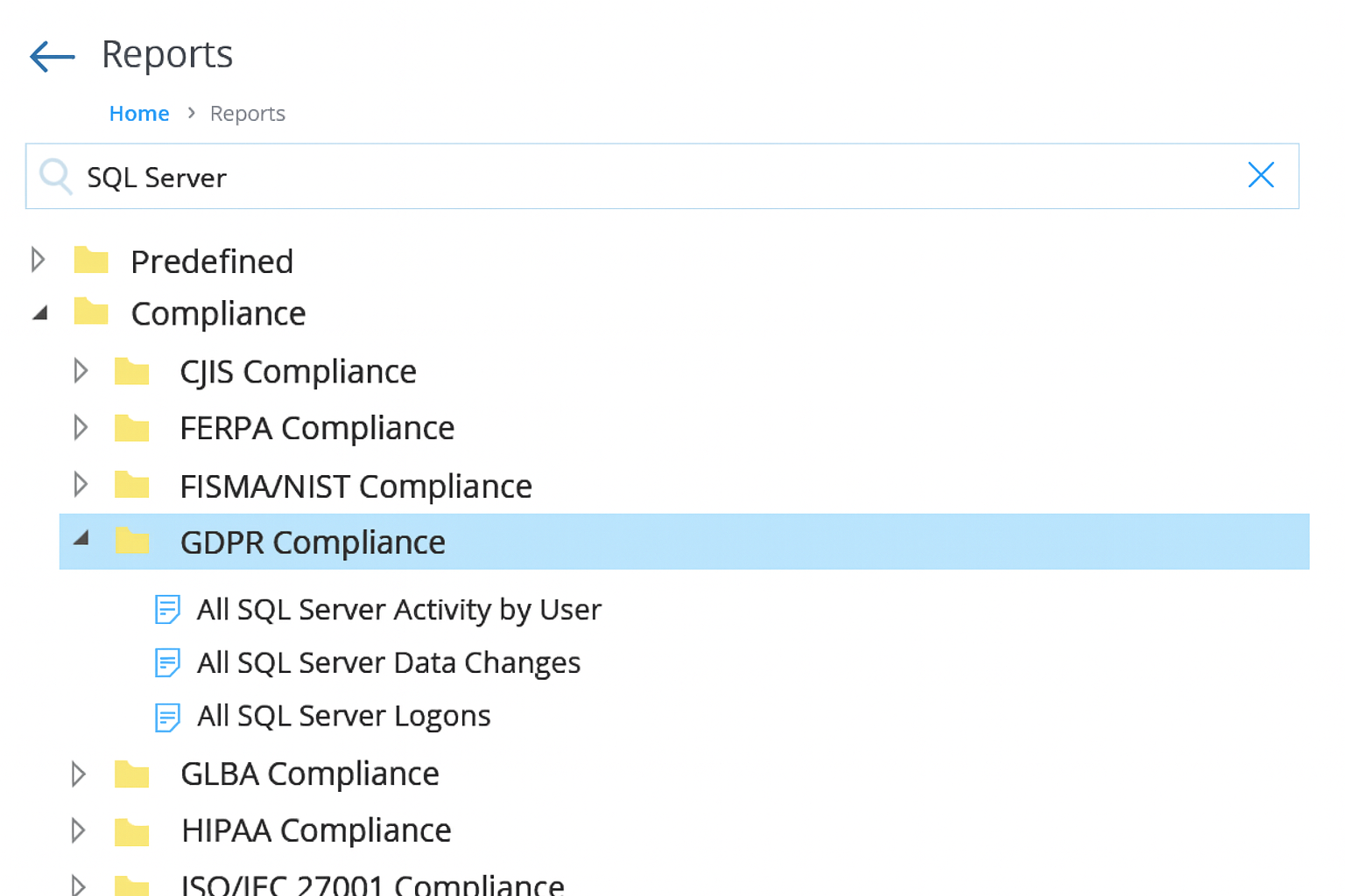 A computer screen shows reports for sql server
