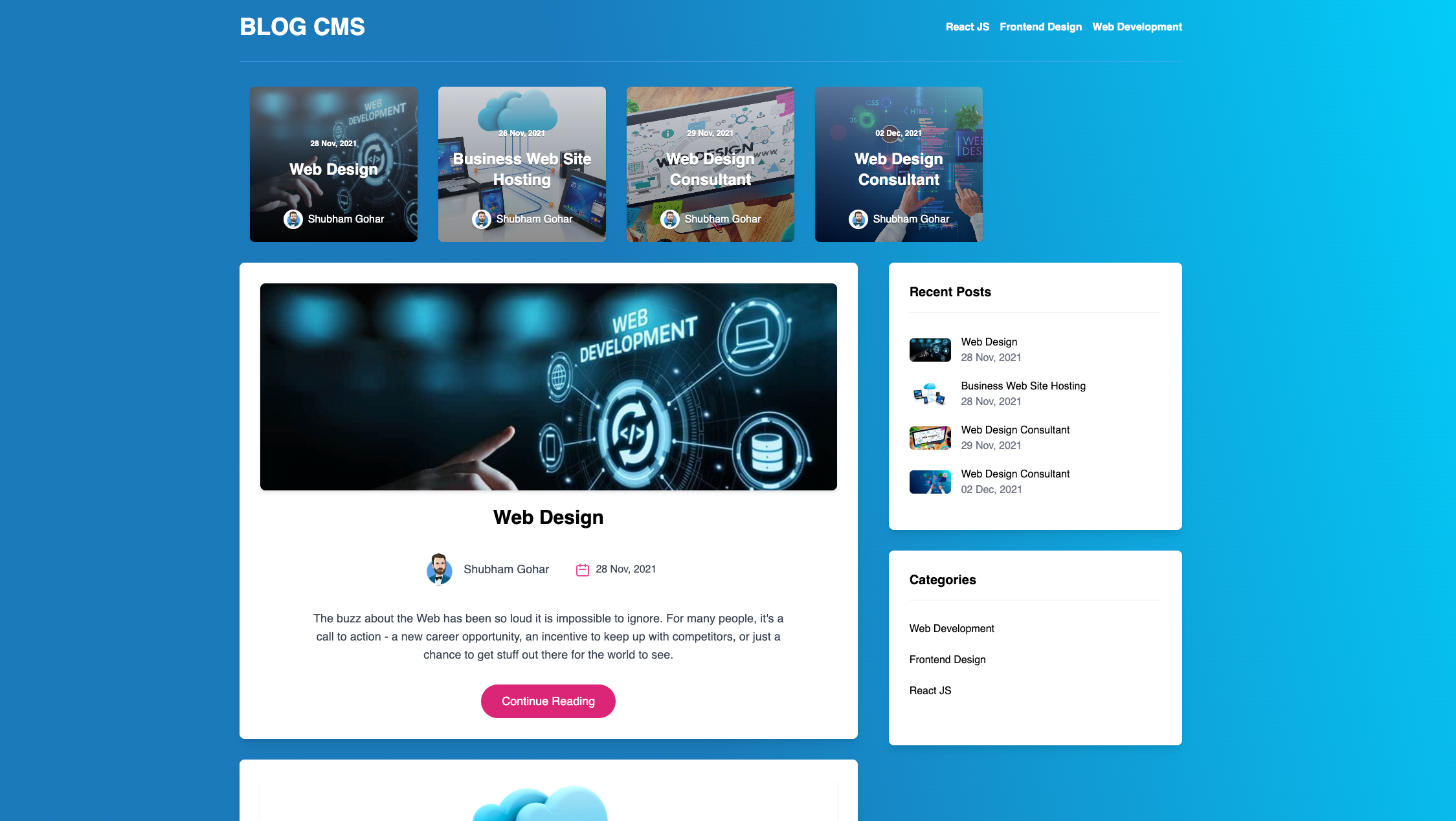 Blog with CMS