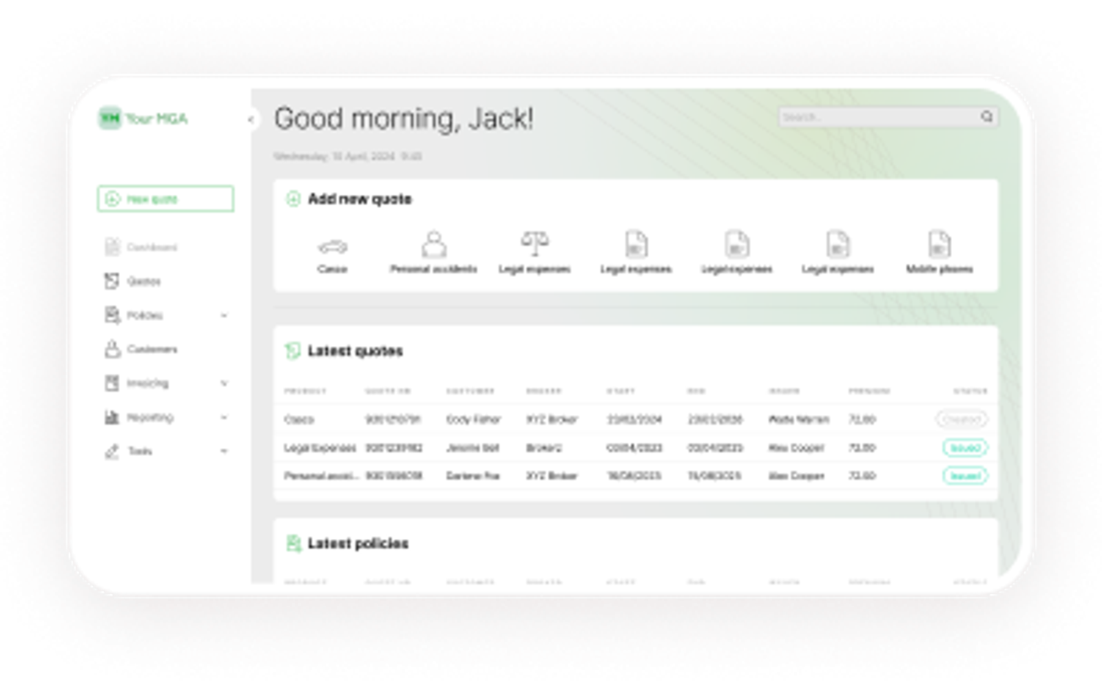Low-risk MGA Insurance Software