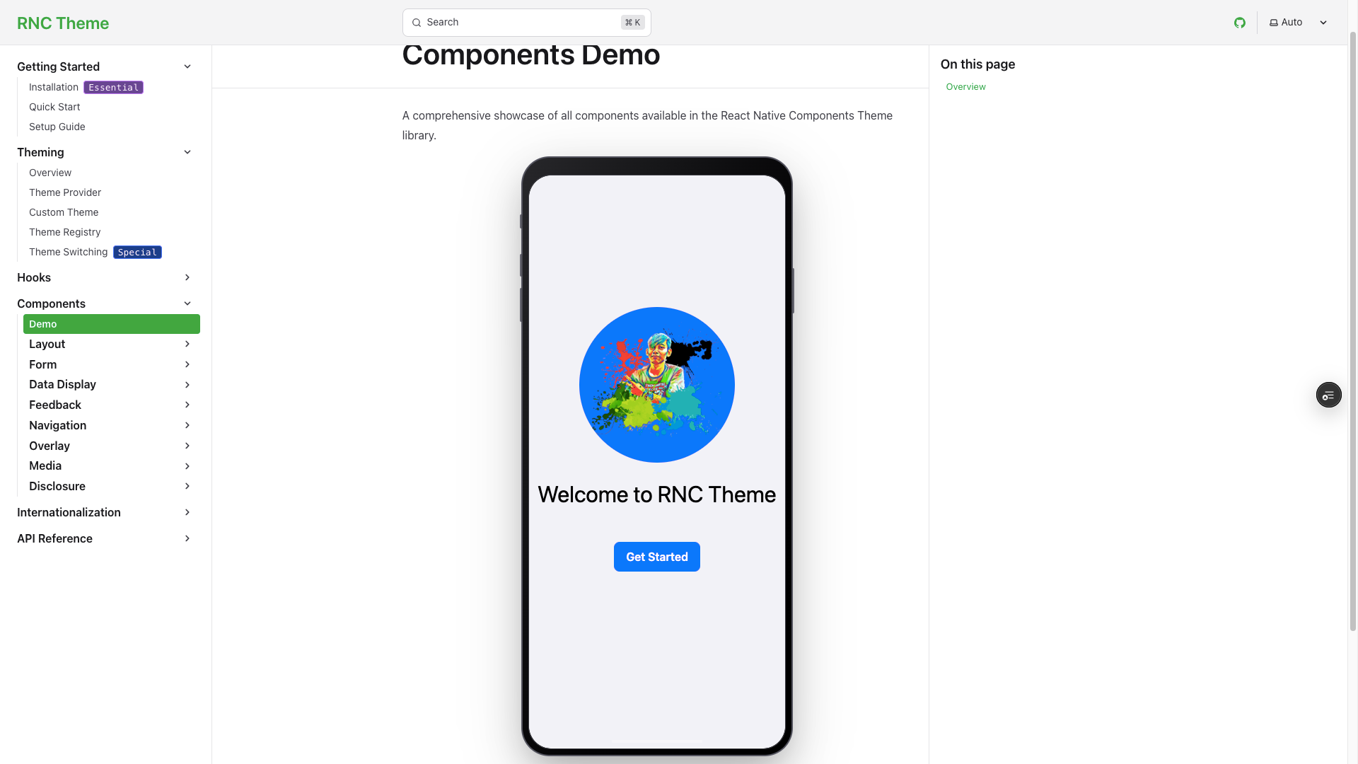 Demo All Components