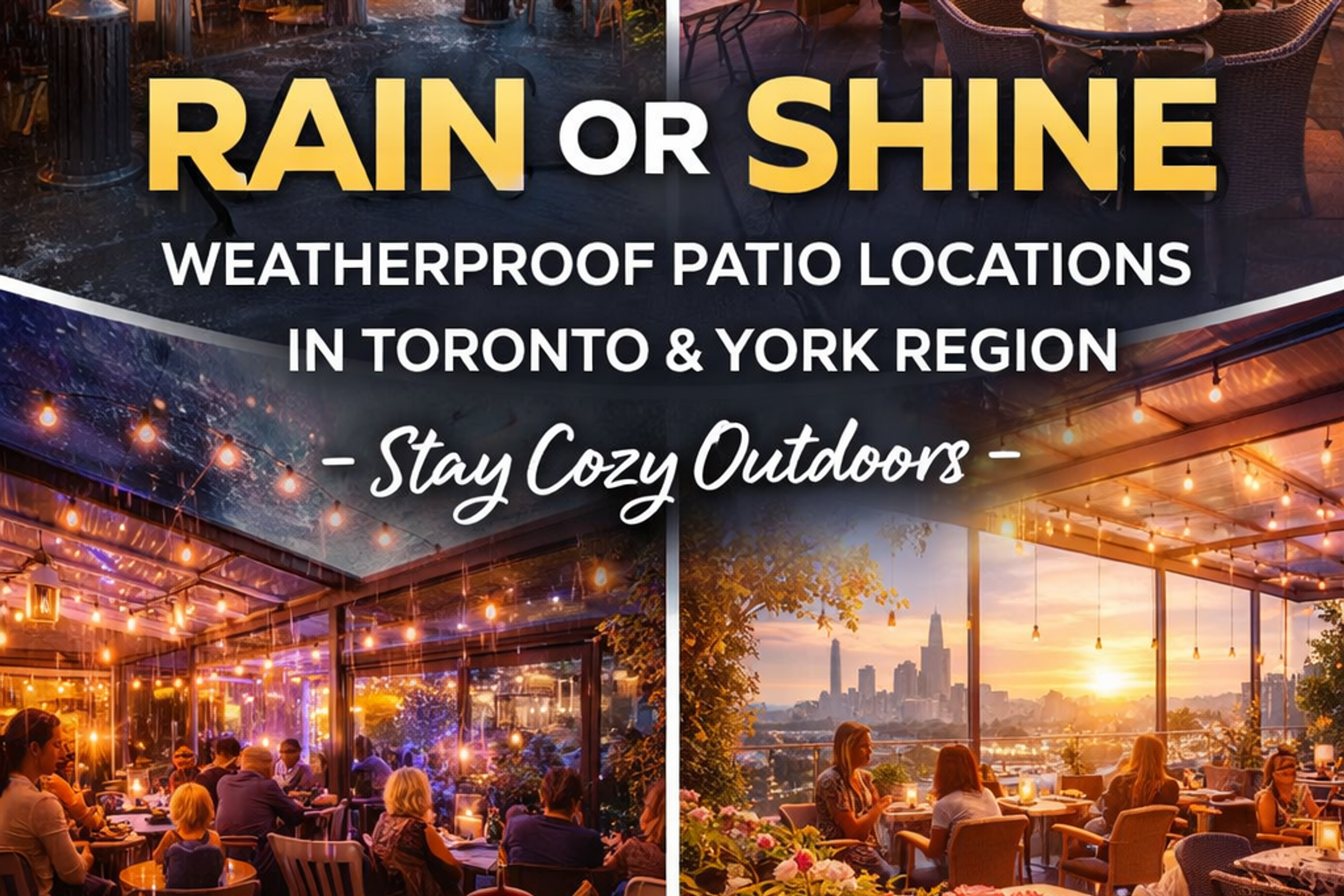 Rain or Shine: Toronto’s Best Weatherproof Patios for Year-Round Dining