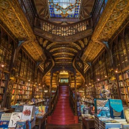 Interior da Livraria Lello - Reprodução Internet