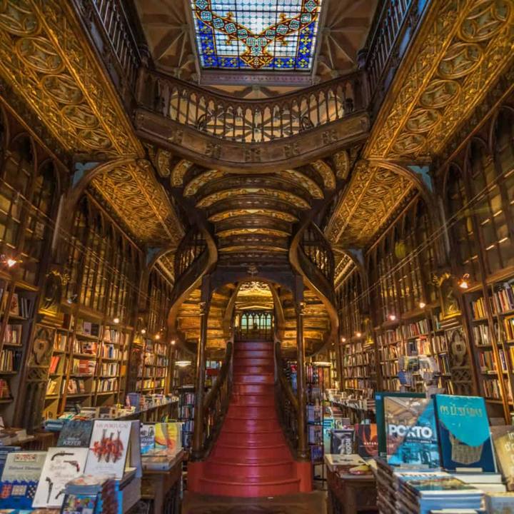 Interior da Livraria Lello - Reprodução Internet