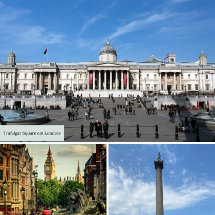 Trafalgar Square a Famosa Praça dos Leões em Londres — foto 1