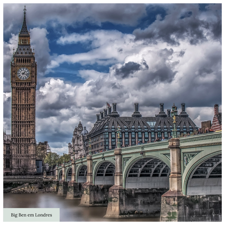 Big Ben e Palácio de Westminster em Londres
