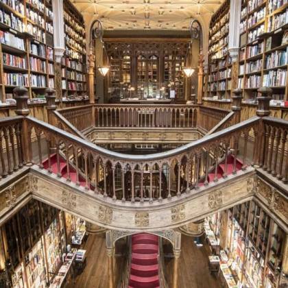 Interior da Livraria Lello - Reprodução Internet