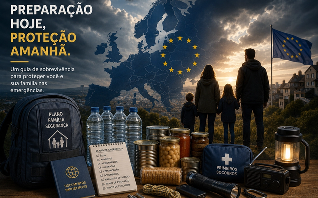 Preparação de itens básicos pra um plano de emergência pra famílias na Europa