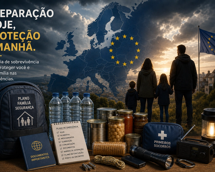 Preparação de itens básicos pra um plano de emergência pra famílias na Europa