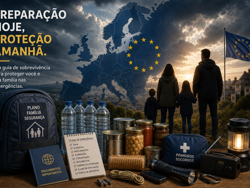 Preparação de itens básicos pra um plano de emergência pra famílias na Europa