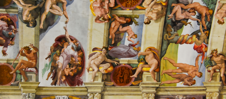 Foto do Teto da Capela Cistina no Vaticano