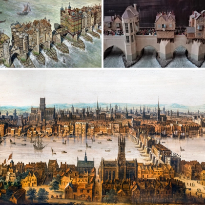 London Bridge Durante o Período Medieval - Reprodução Internet