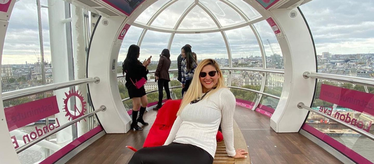 Interior da Cabine da London Eye em Londres
