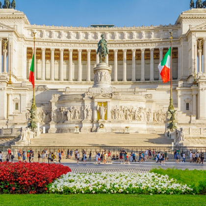 Fachada do Monumento e Museu Altare Della Patria em Roma