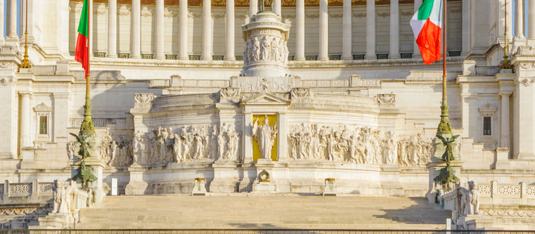 Fachada do Monumento e Museu Altare Della Patria em Roma