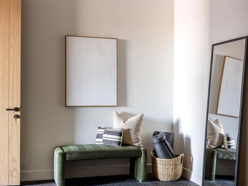 modern mountain home interior door hardware detail matte black luxury finishes Benloch Ranch Utah