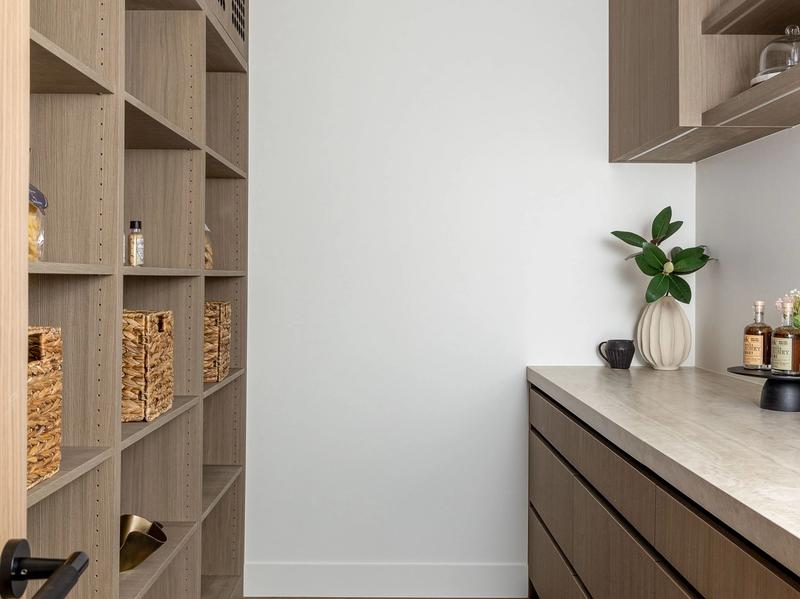 Benloch Ranch luxury home primary closet custom storage millwork Roderick Builders Heber City