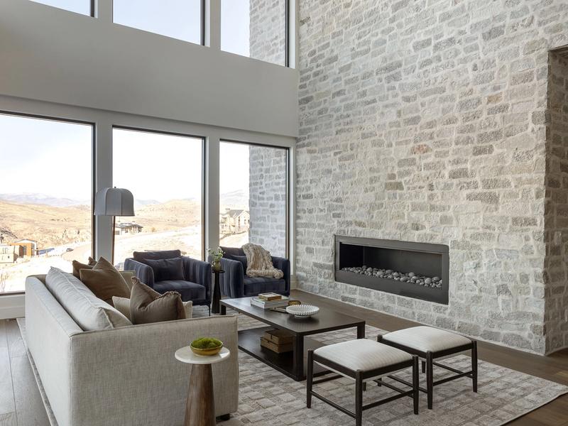 Benloch Ranch kitchen dining view open concept luxury mountain home design Roderick Builders Utah