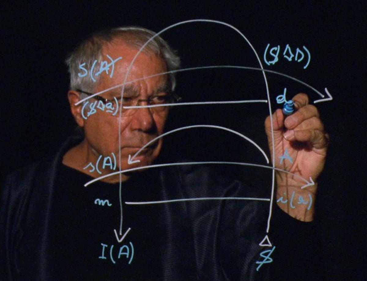 Antonio Di Ciaccia disegna il "grafo del desirerio" in "A proposito del Seminario di Jacques Lacan"