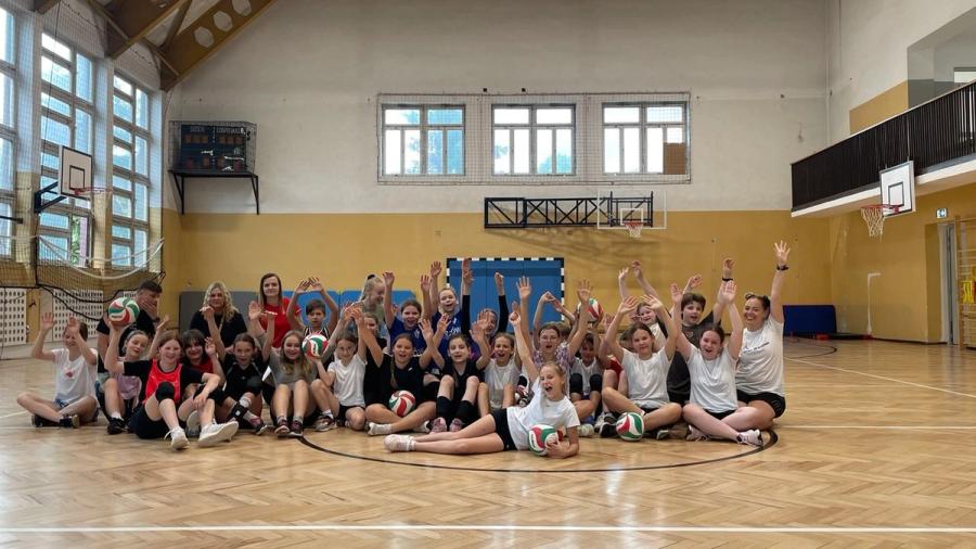 Wspólny siatkarski trening