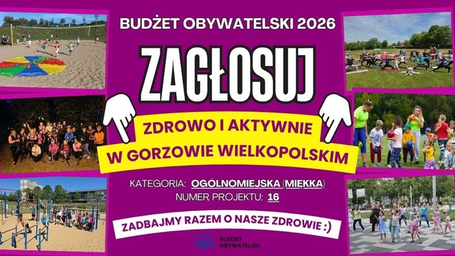 Ruszyło głosowanie w Gorzowskim Budżecie Obywatelskim 2026 – zagłosuj na nasz projekt!