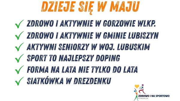 Aktywności sportowe w maju w województwie lubuskim – Gorzów Wlkp., Lubiszyn, Drezdenko