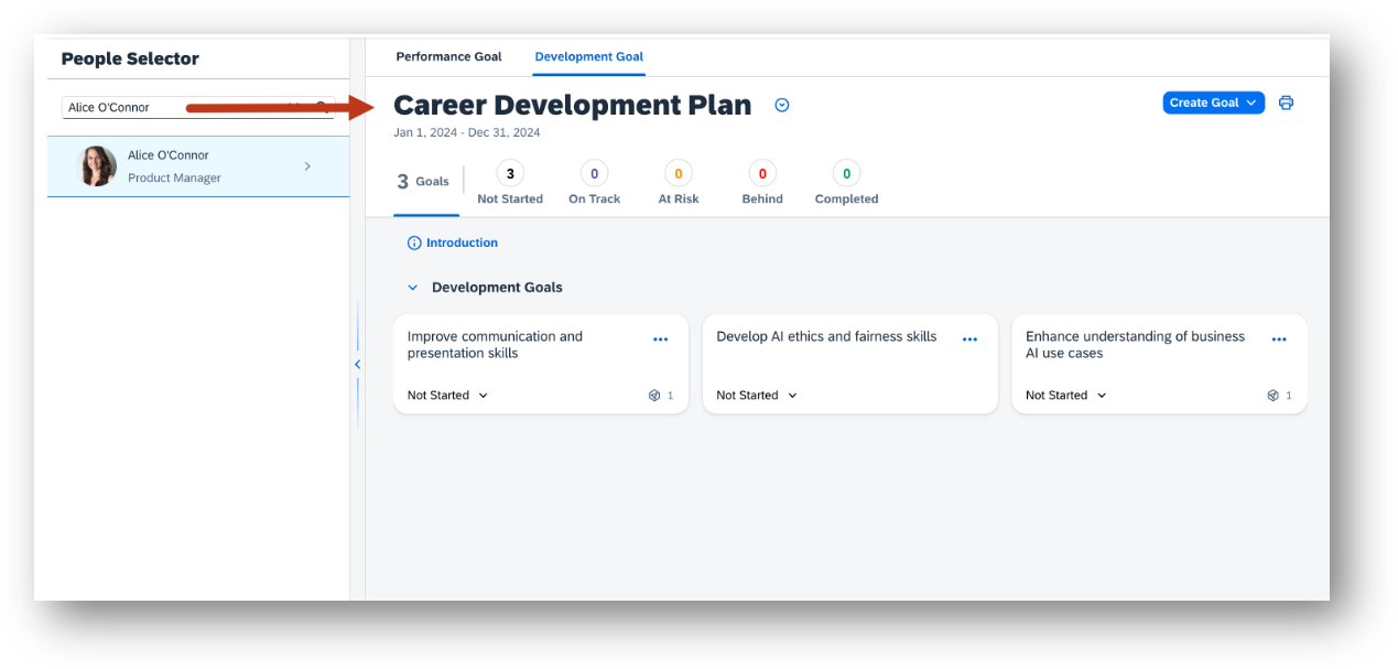 Career Development Plan in SAP SuccessFactors