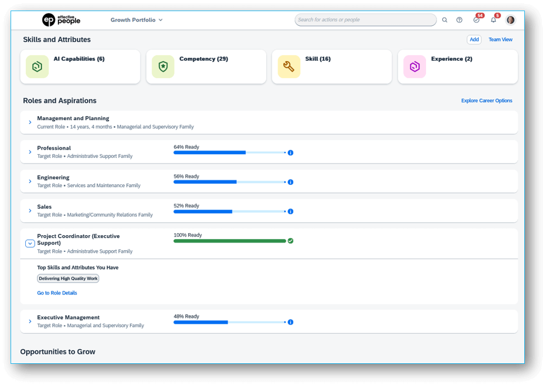 Growth Portfolio in SAP SuccessFactors 