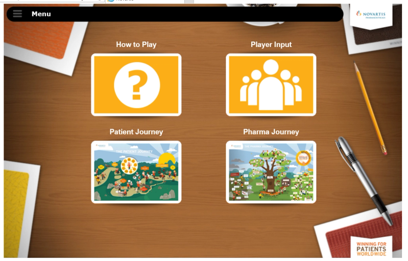 Novartis winning for patients elearning game