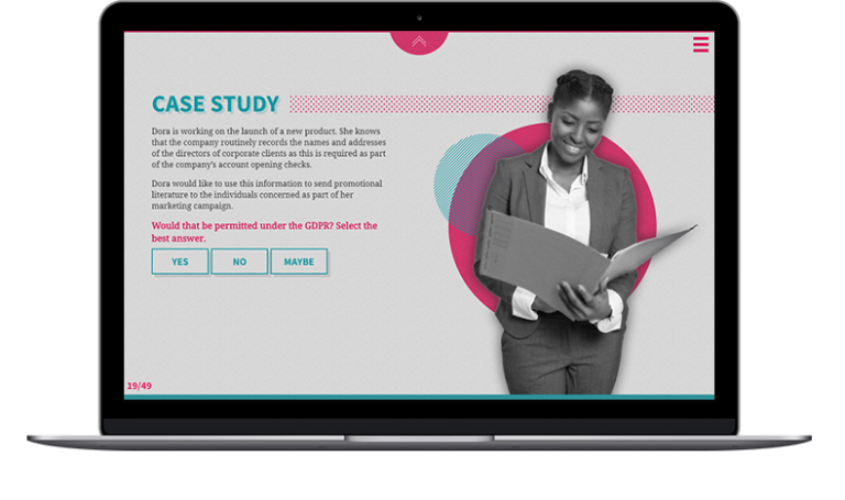 GDPR eLearning screenshot